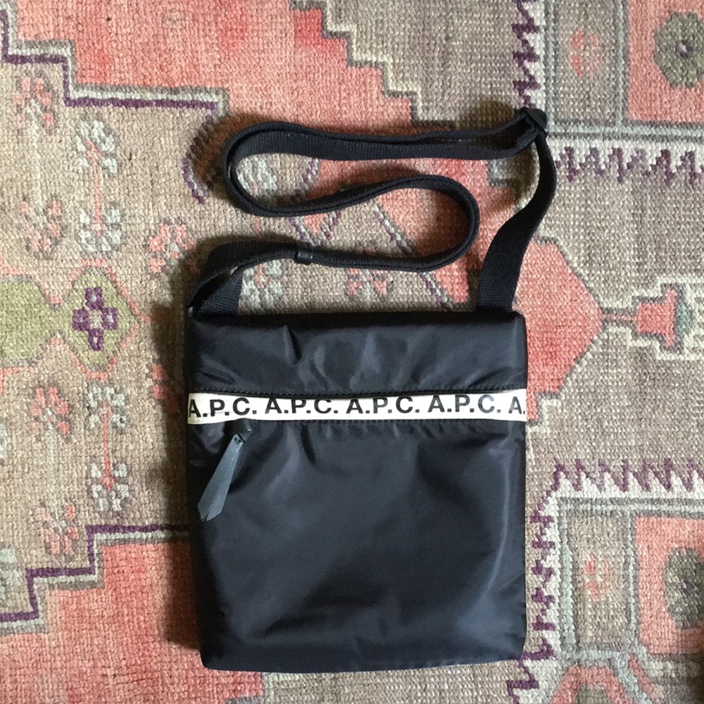 A.P.C. Black Sacoche Messenger Bag